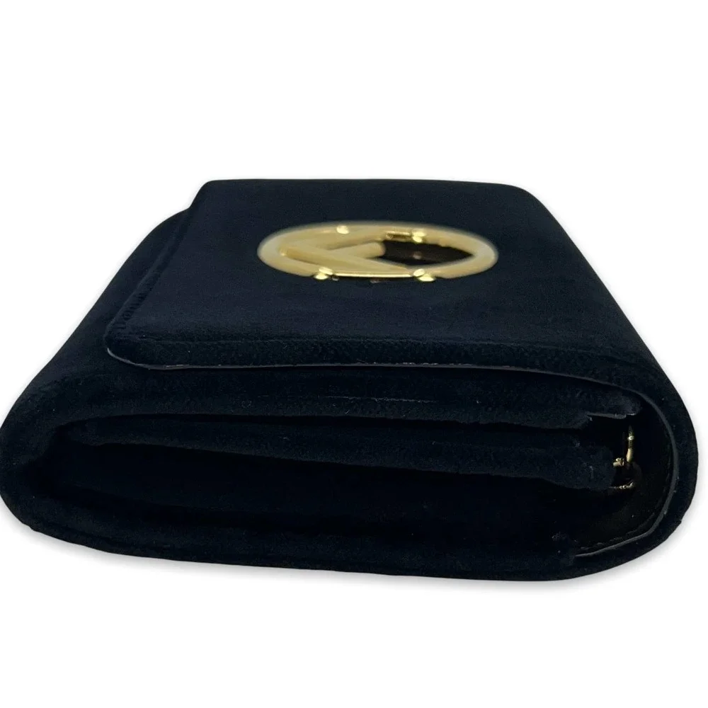 💛SOLD🖤 Fendi Velvet Wallet on Chain in Black - Picture 5 of 11